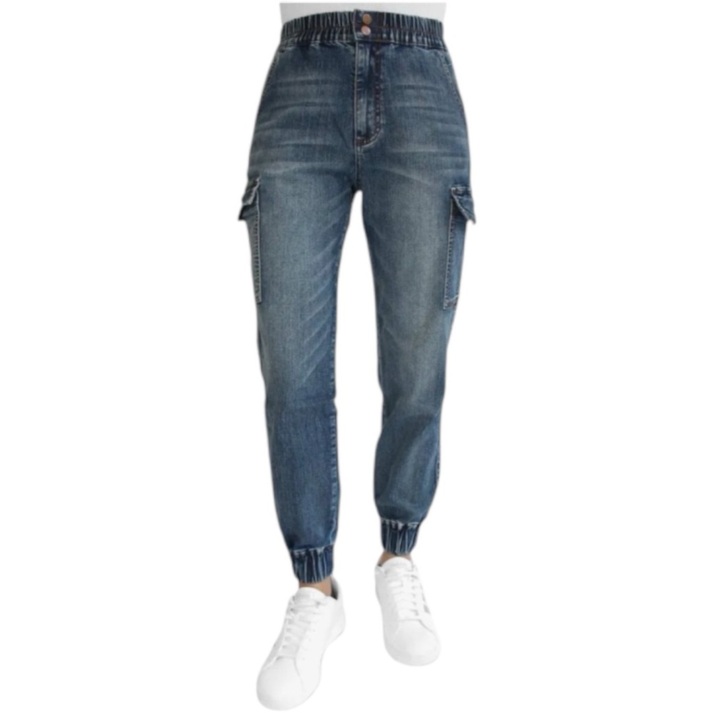 Steve Madden Blue Cargo Jogger Jeans for Women NWT Sizes M